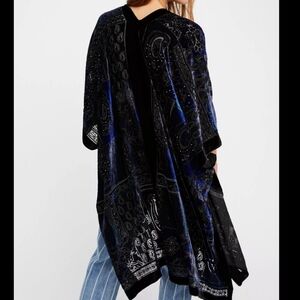 Free people kimono Paisley Navy blue
